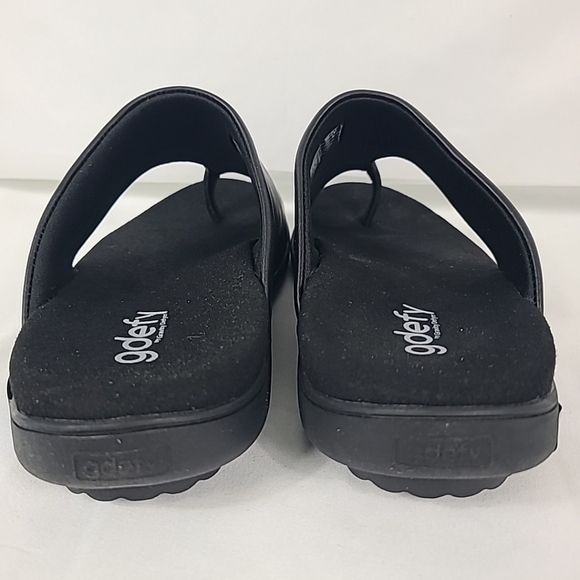NEW GDEFY by GRAVITY DEFYER Men\'s Black ETZTAL Leather Sandals Sz 10 MSRP $100 main image 4